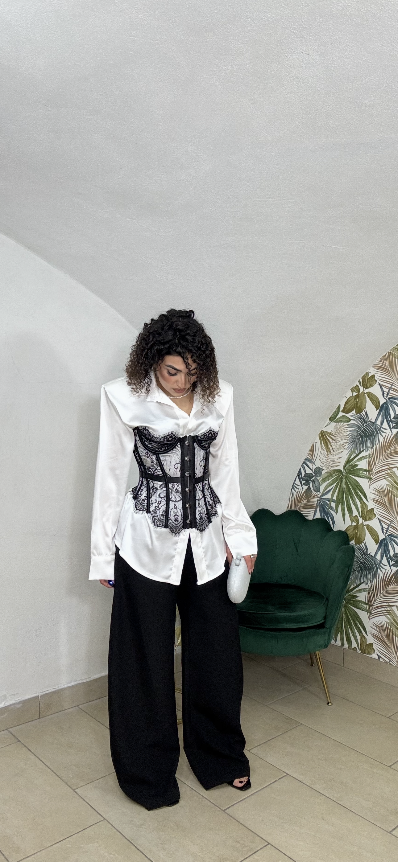 Corsetto in Pizzo steccato
