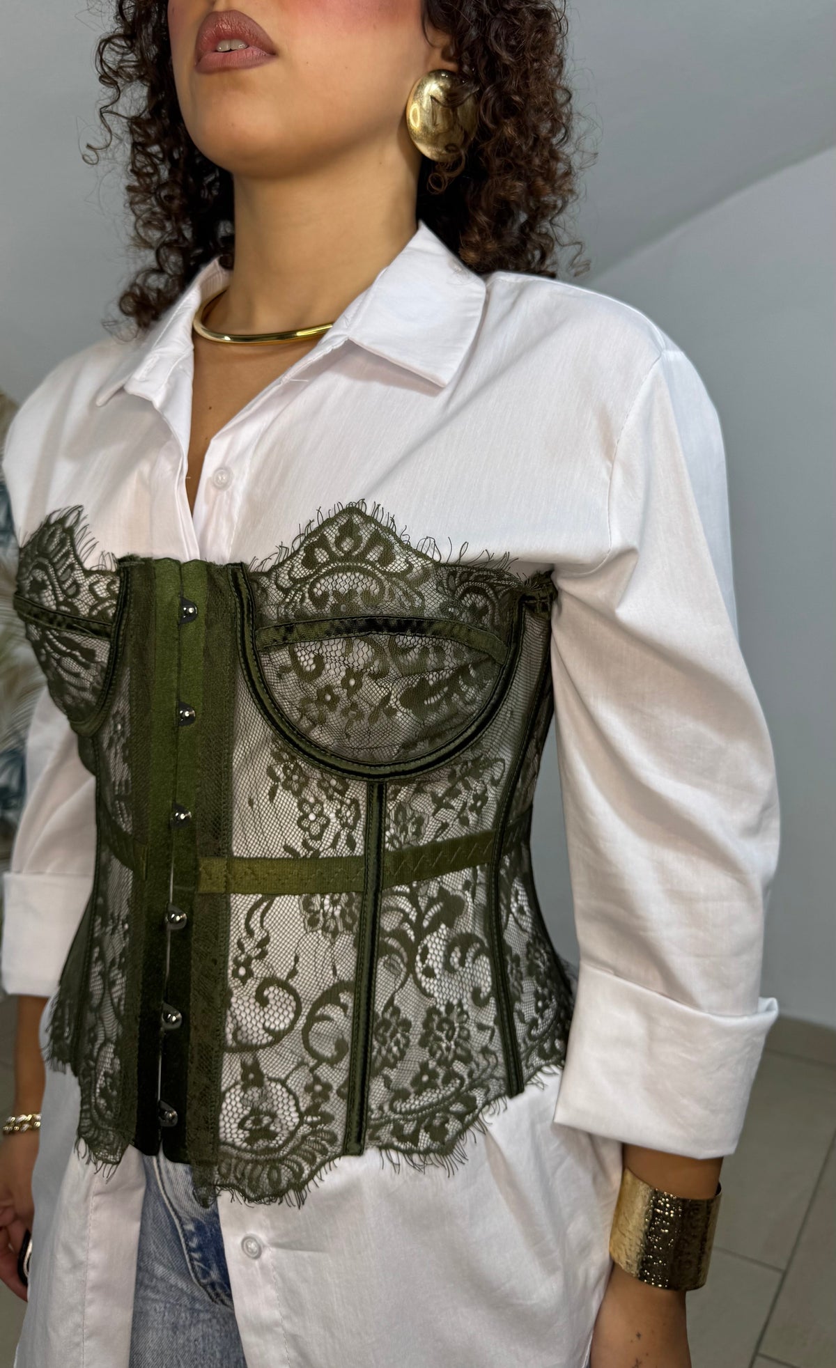 Corsetto in Pizzo Nudo