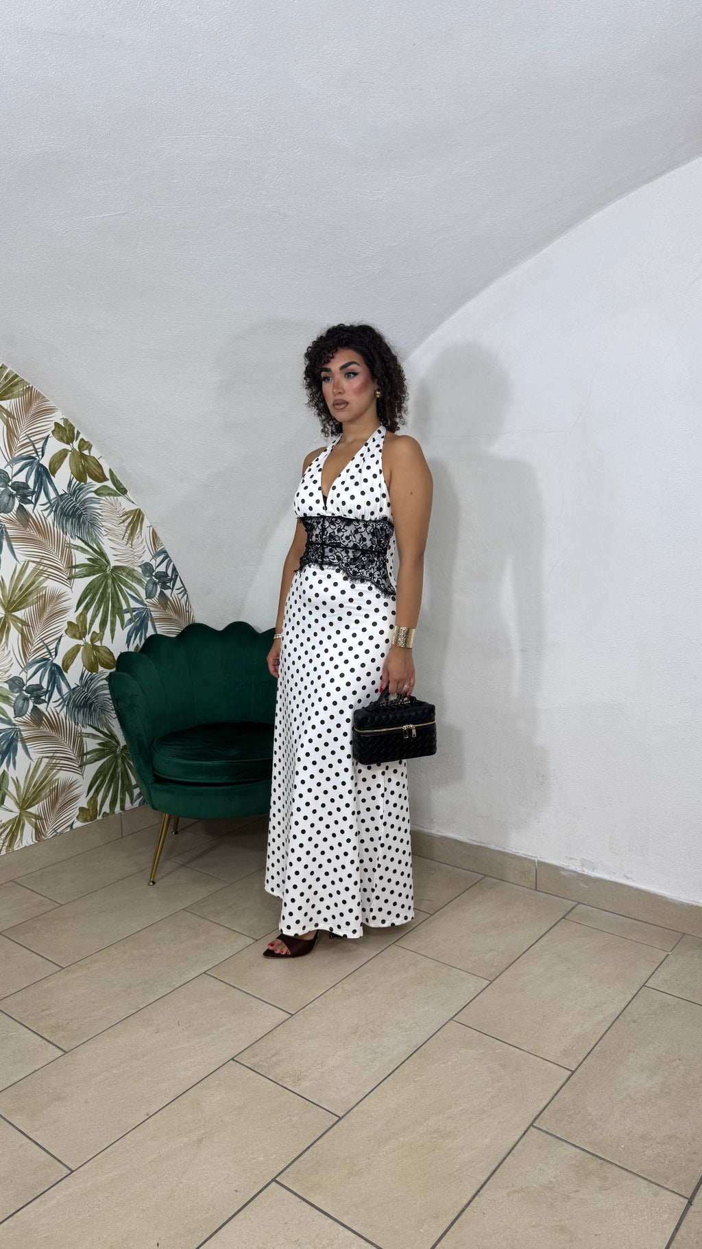 Dress Angelica con Pois Marroni
