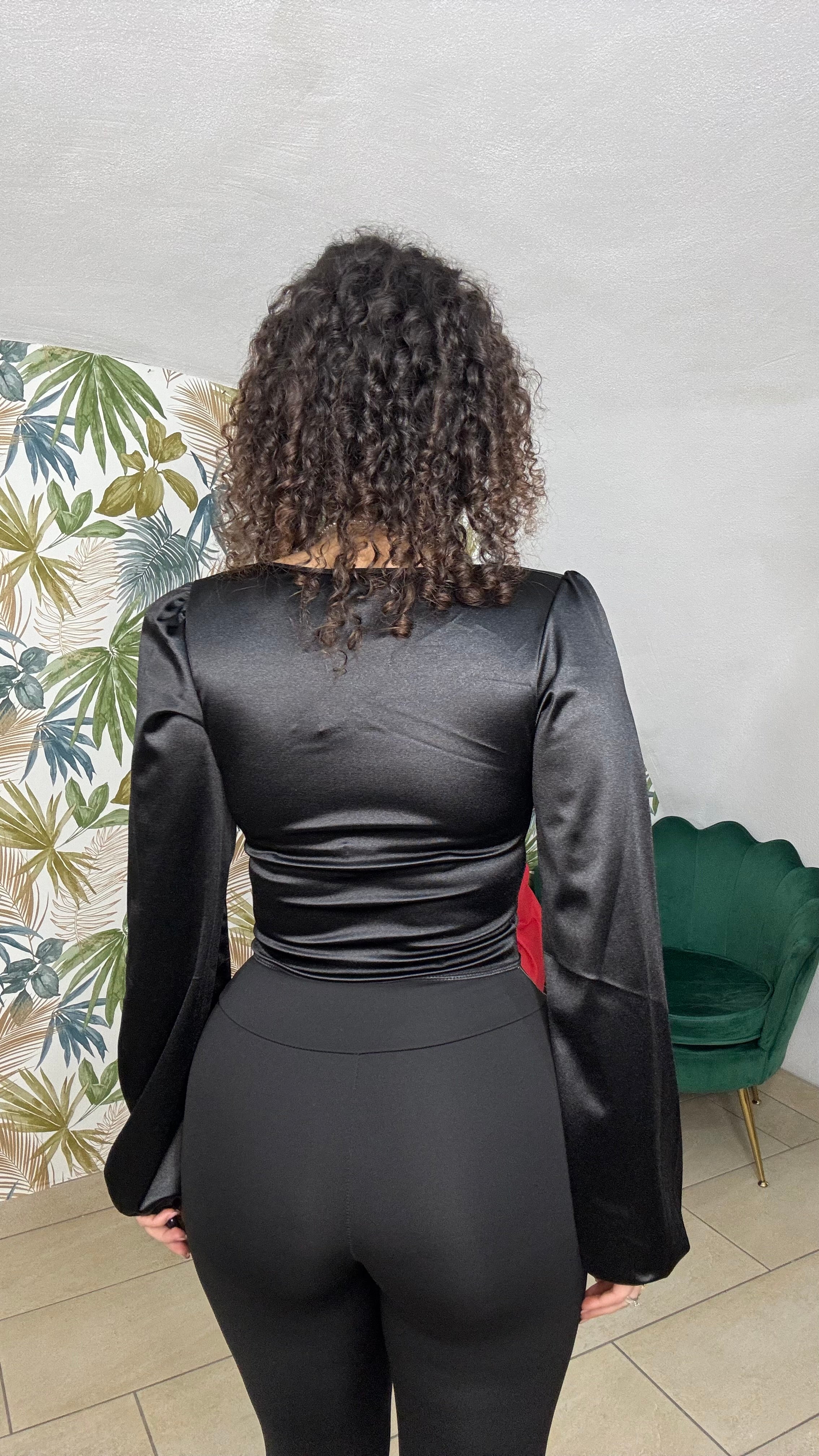 Corsetto Nero in Seta