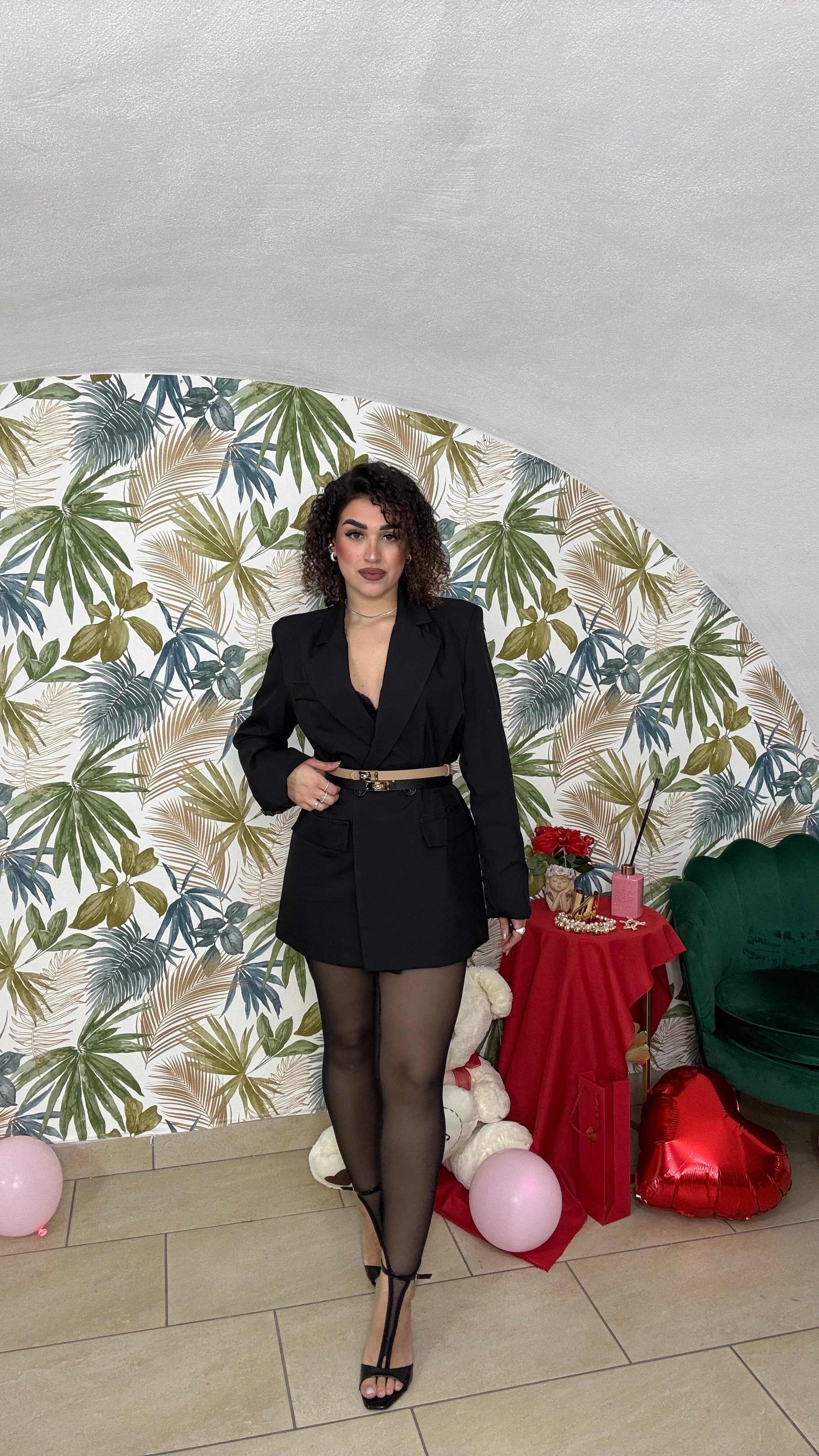 Leggings velato con ghette