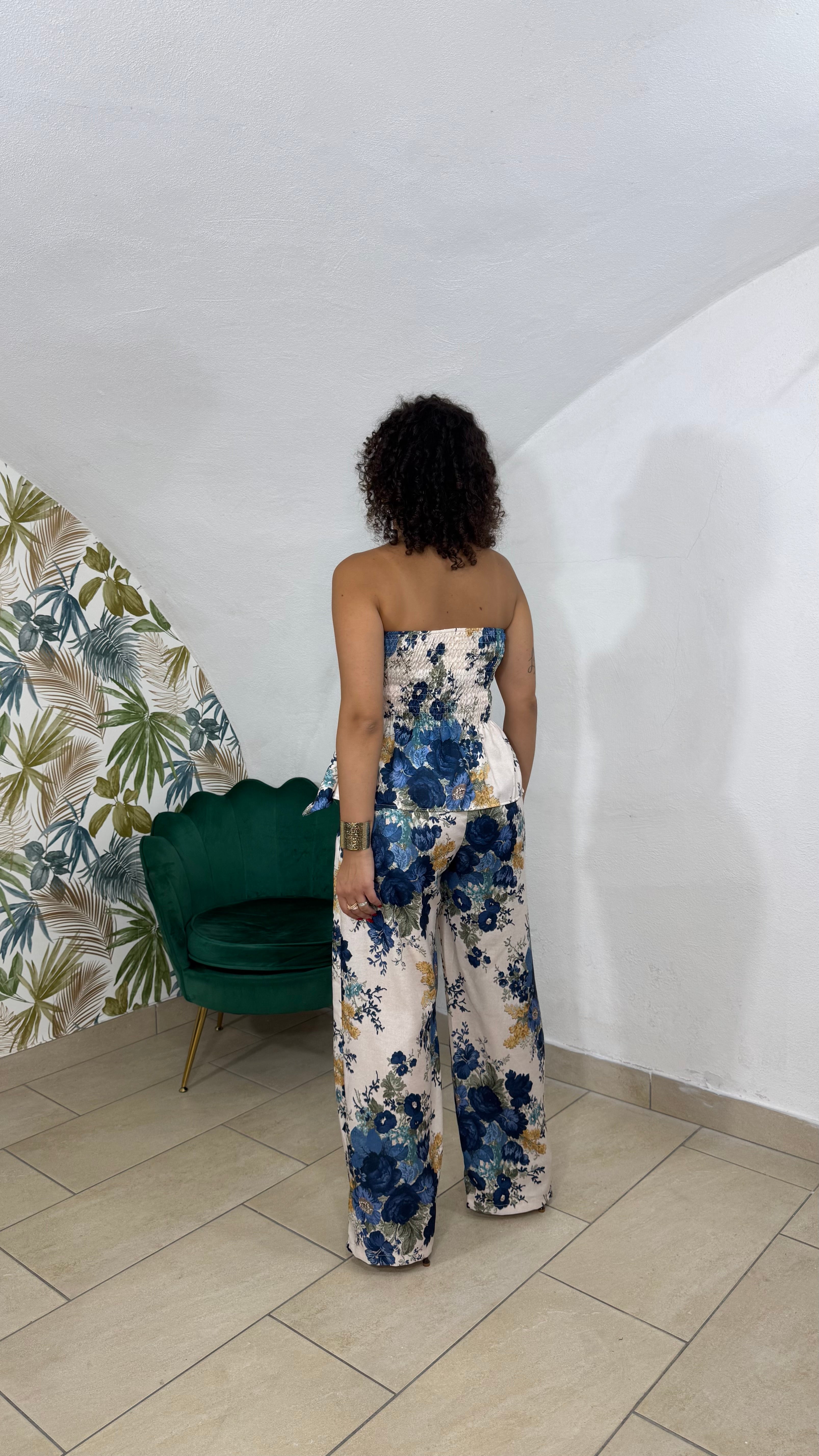 Coordinato Flowers Blu