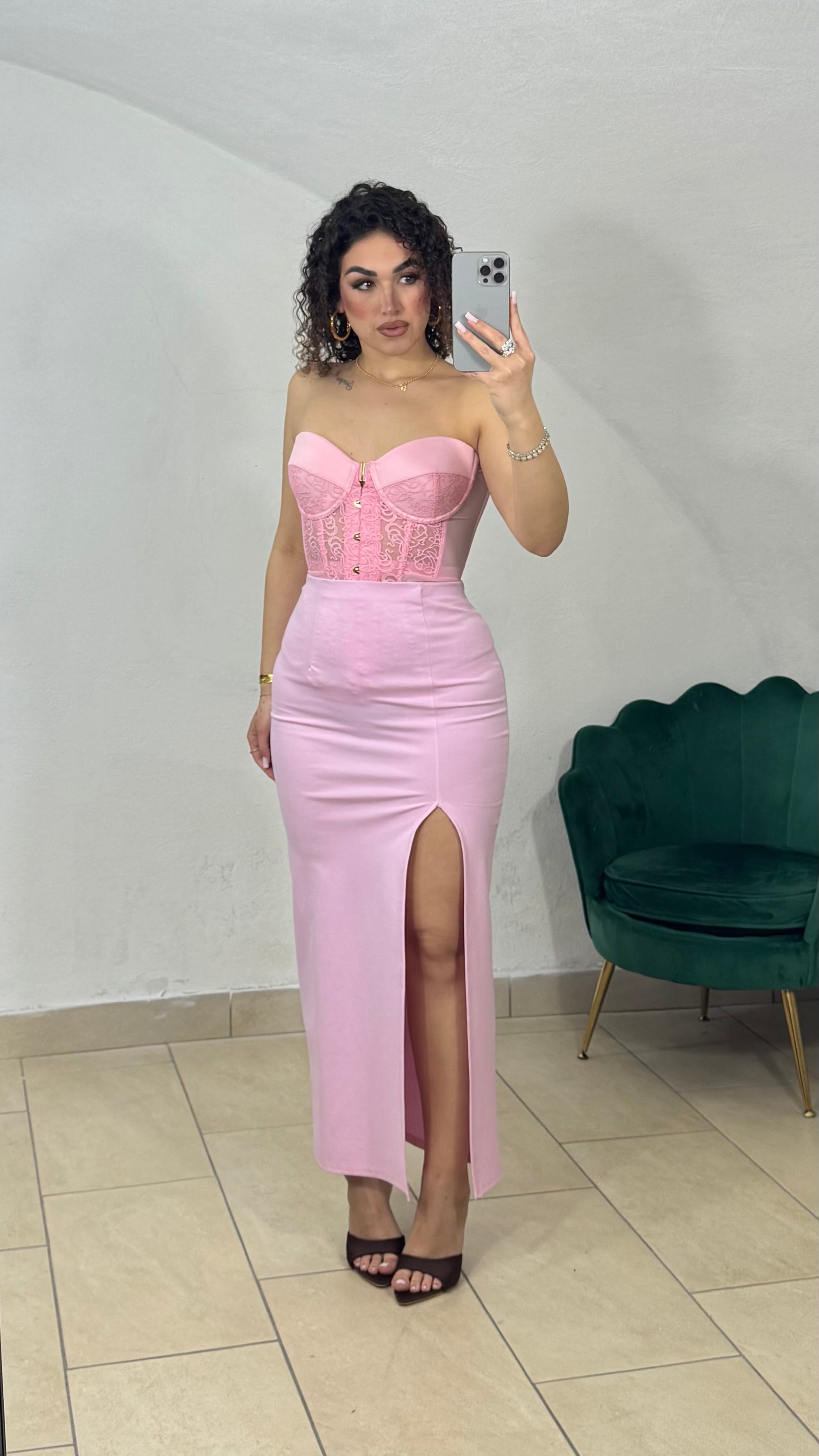 Gonna in Lycra Pink