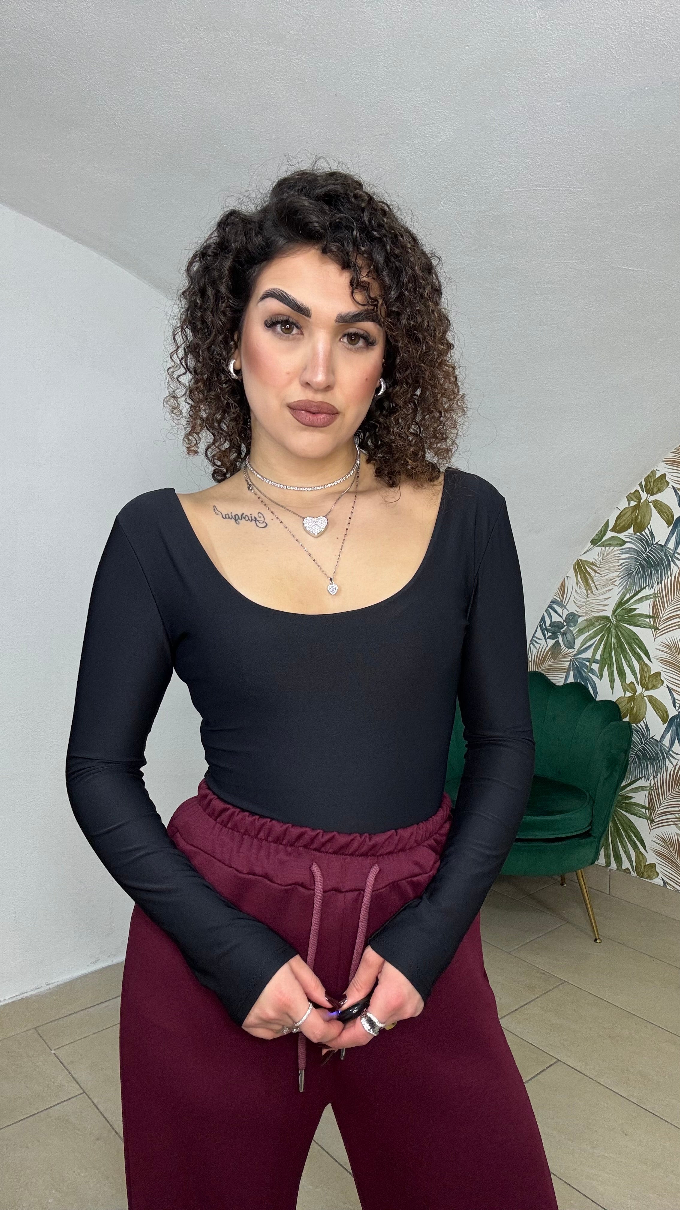 Body in lycra scollo tondo