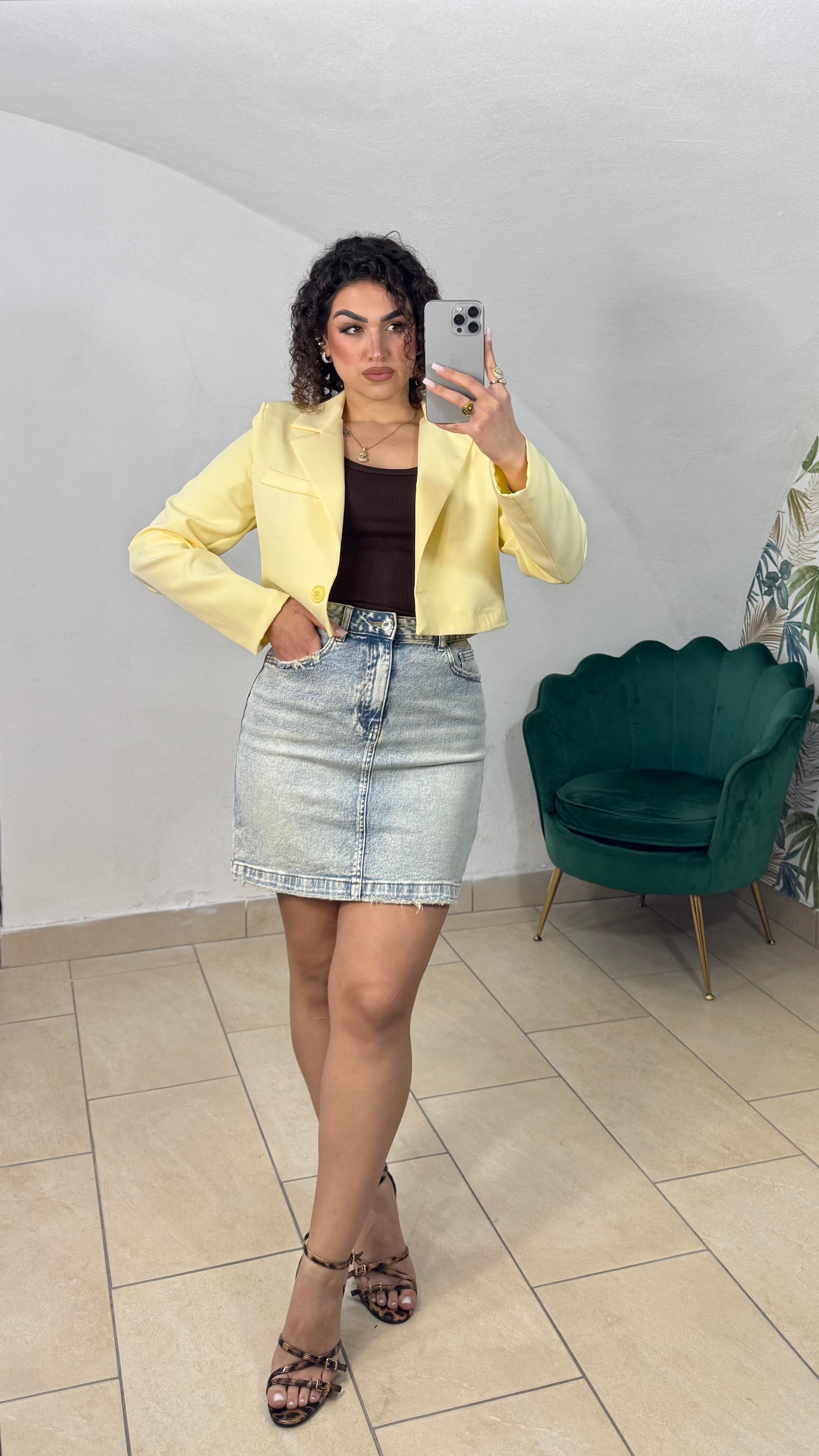 Gonna in Jeans Sabbiata