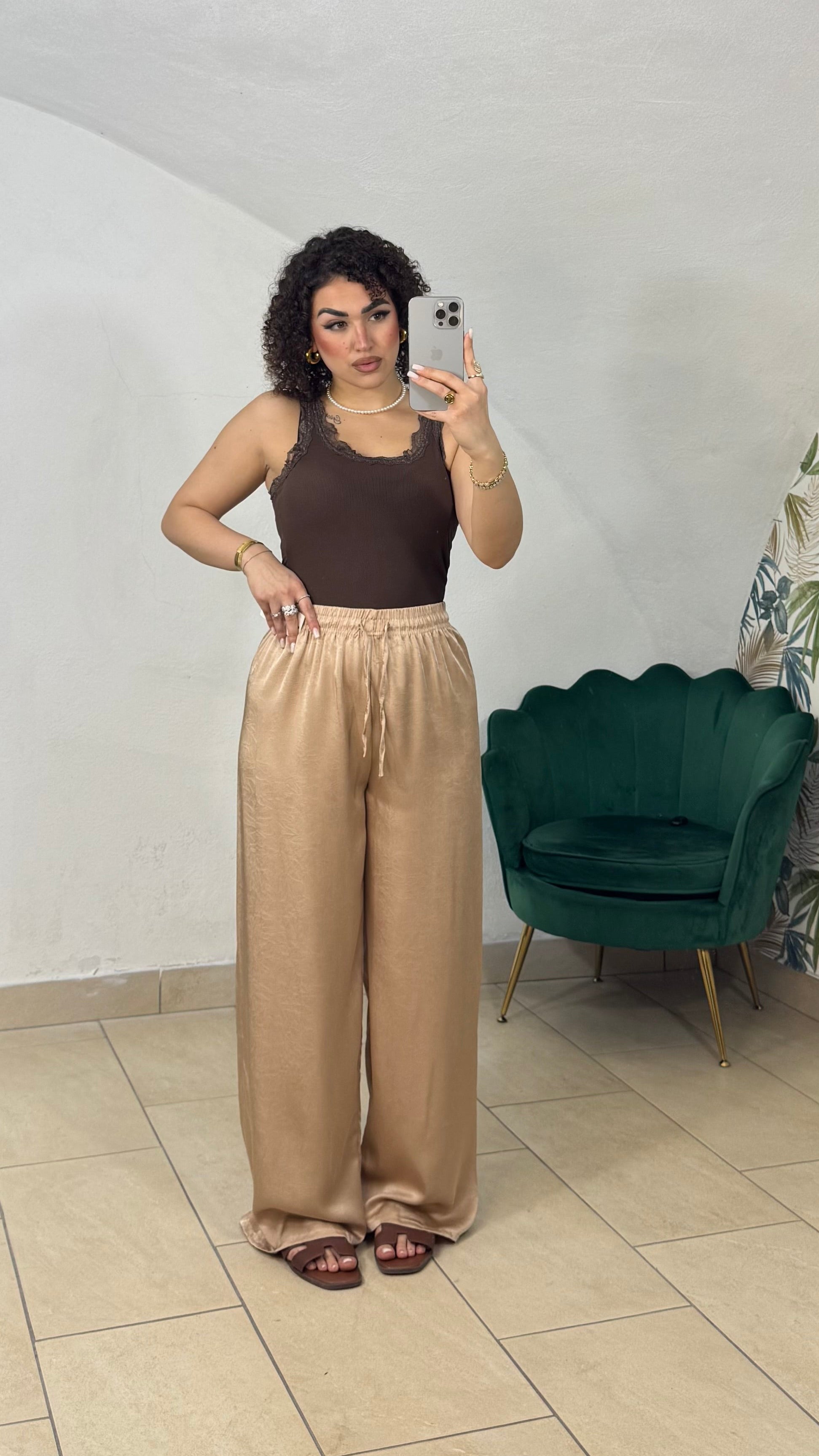 Pantaloni Jolly in seta
