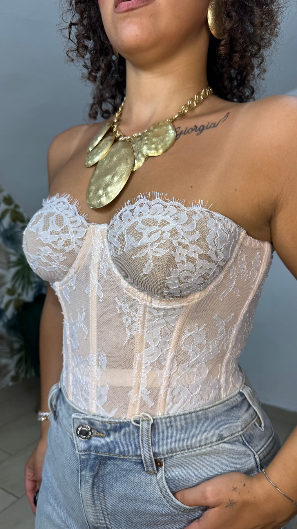 Bustier Romantique in Pizzo