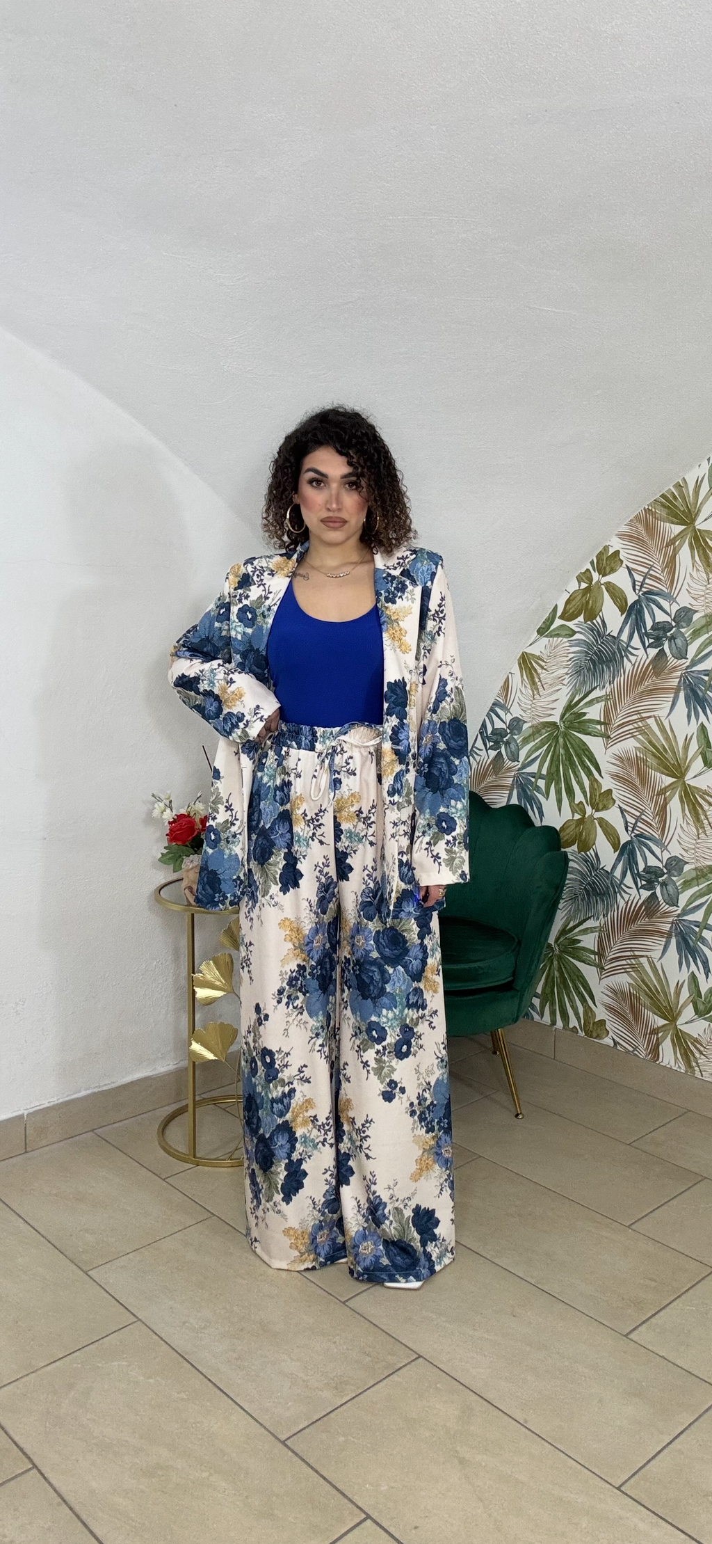 Tailleur Flowers Blue