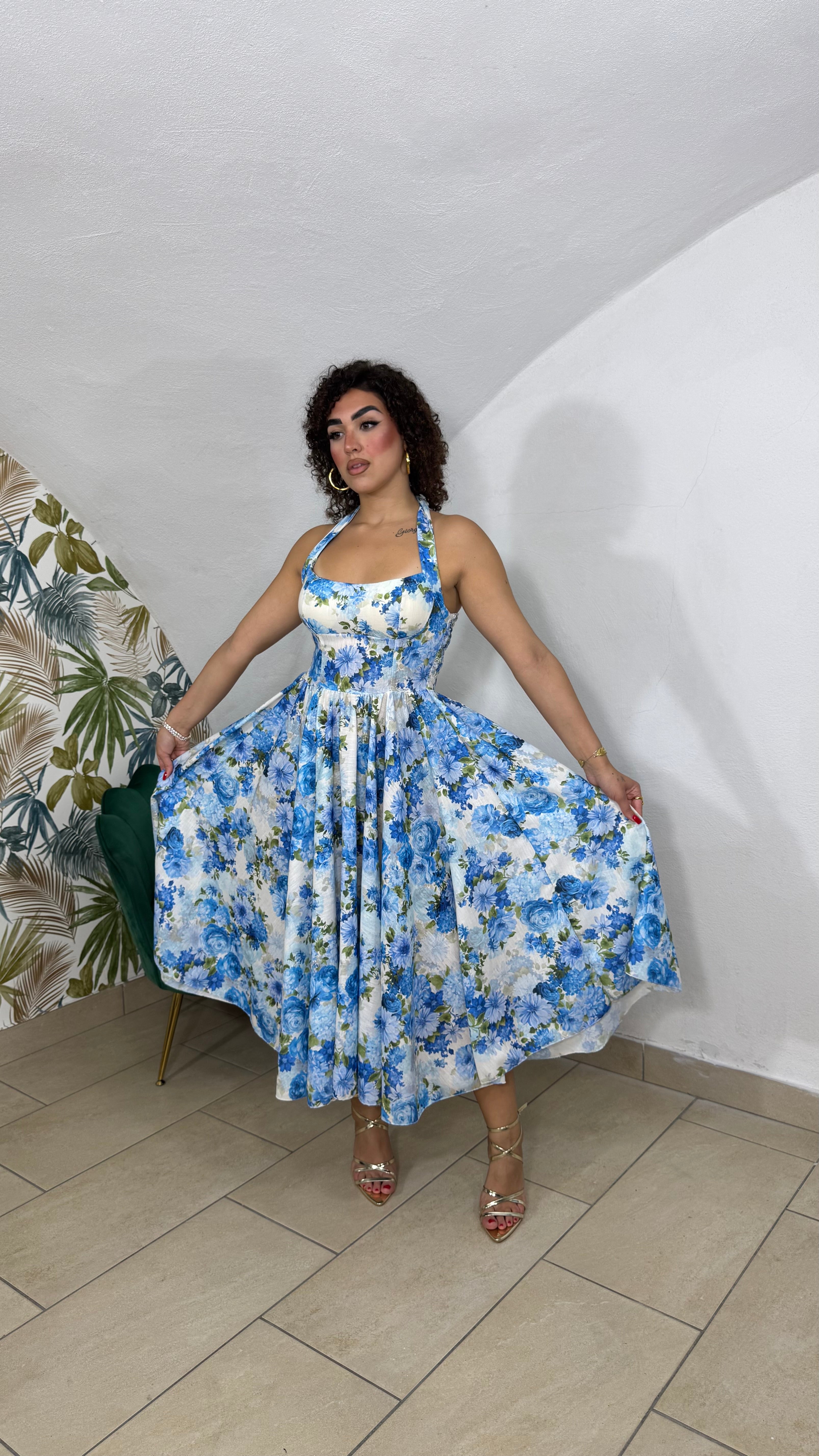 Dress Peony Blue
